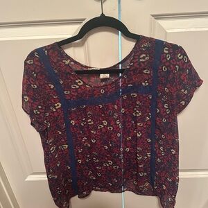 Sheer Floral Blouse